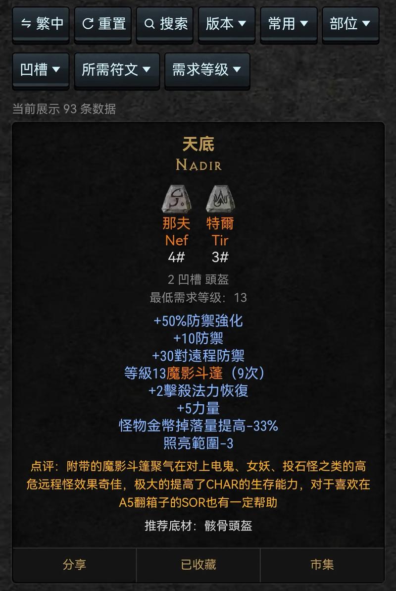 暗黑2v1.13c掉落表