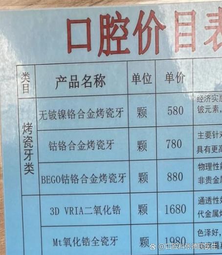 种牙多少钱一颗牙齿
