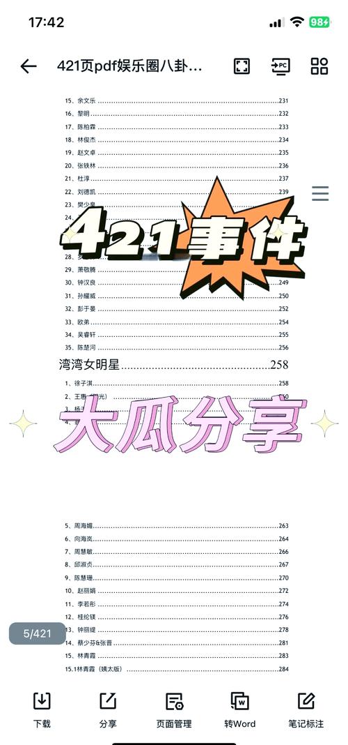 421页的明星八